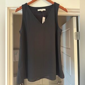 Loft Black V Neck Tank Blouse